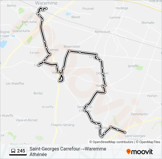 245 Bus Line Map