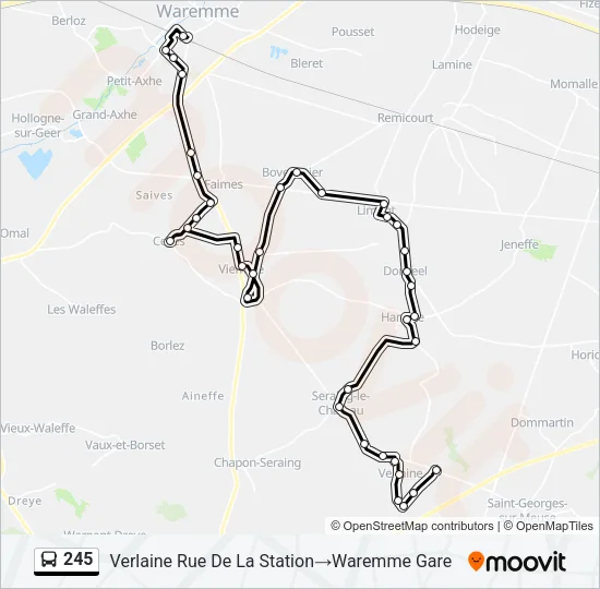 245 Bus Line Map