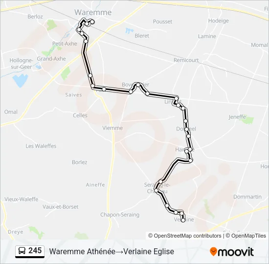245 Bus Line Map