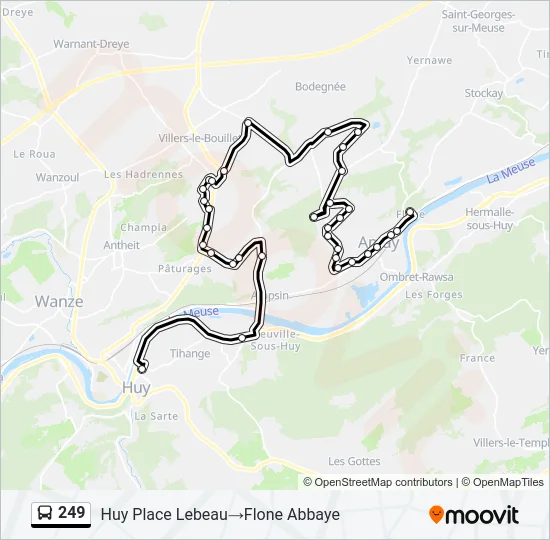 249 Bus Line Map