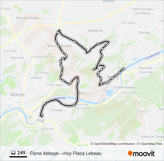 249 Bus Line Map