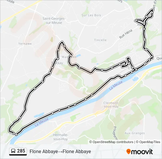 285 Bus Route Map 285 Route: Schedules, Stops & Maps - Flone Abbaye‎→Flone Abbaye (Updated)