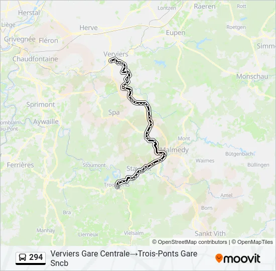 294 Bus Line Map