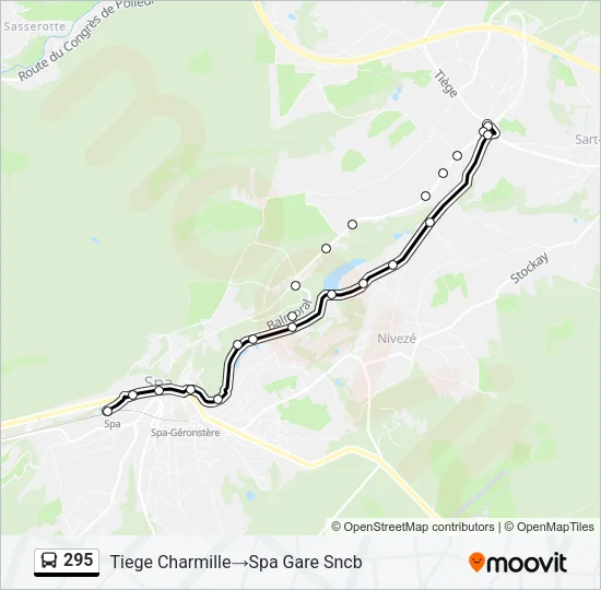 295 Bus Line Map
