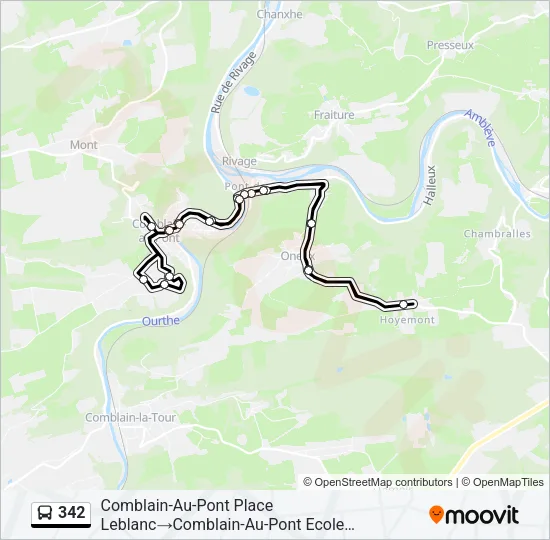 342 Bus Line Map