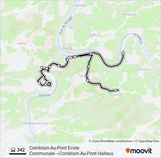 342 bus Line Map