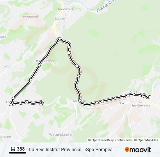 388 bus Line Map