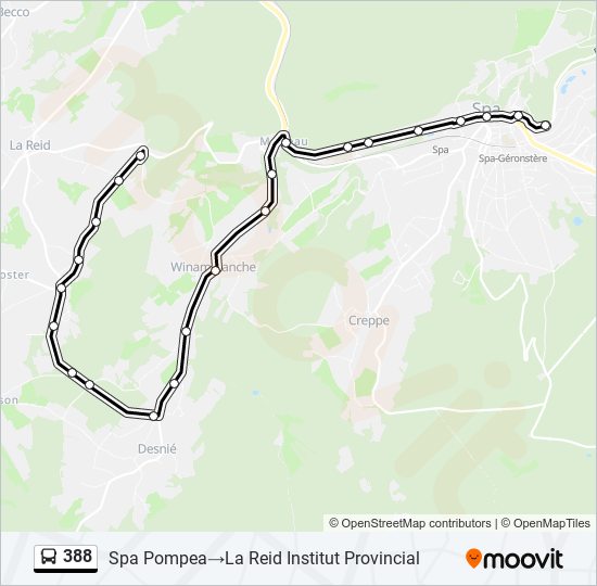 388 bus Line Map