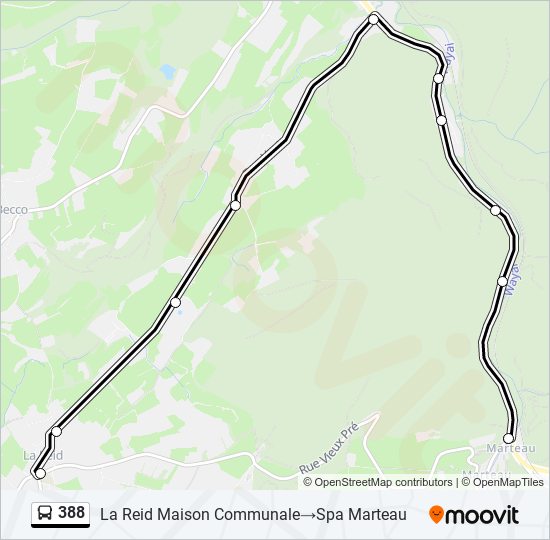 388 bus Line Map