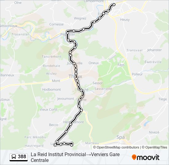 388 bus Line Map