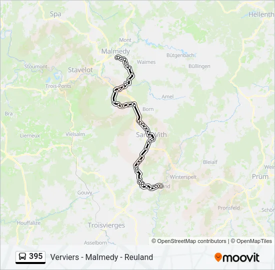 395 Bus Line Map
