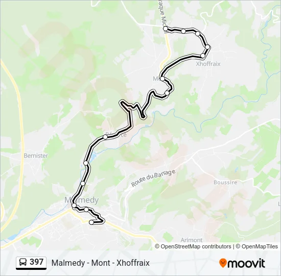 397 Bus Line Map