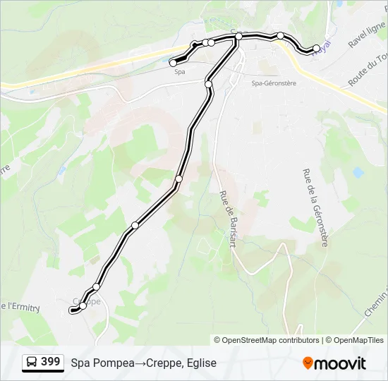 399 Bus Line Map