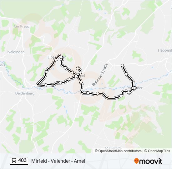 403 bus Line Map