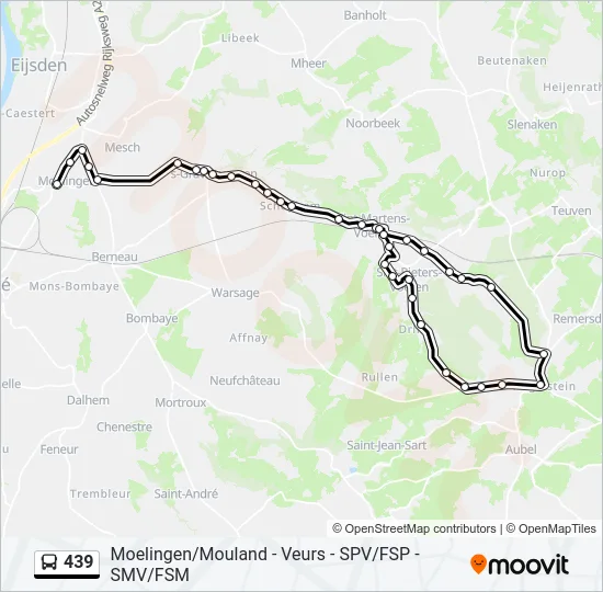 439 Bus Line Map