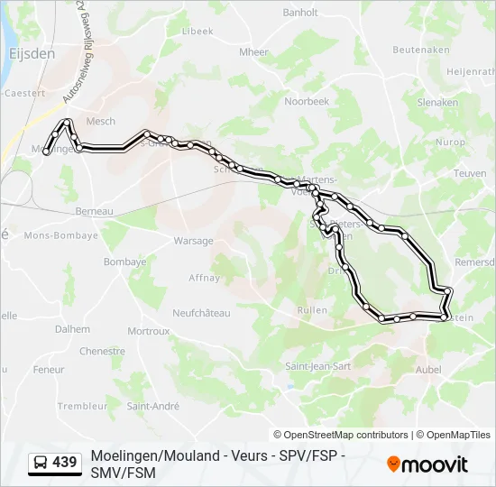 439 Bus Line Map