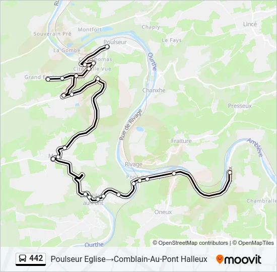 442 Bus Line Map