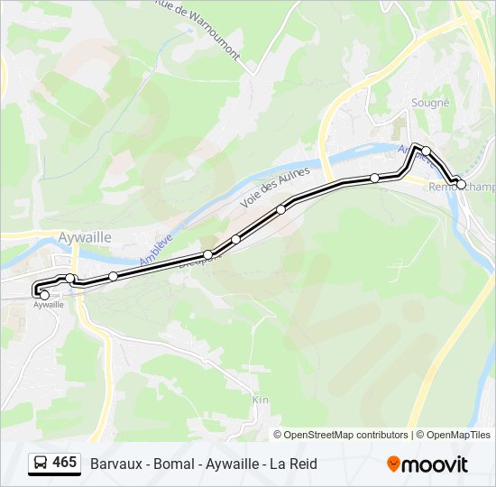 465 bus Line Map