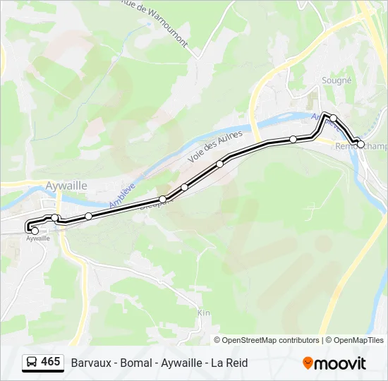 465 Bus Line Map