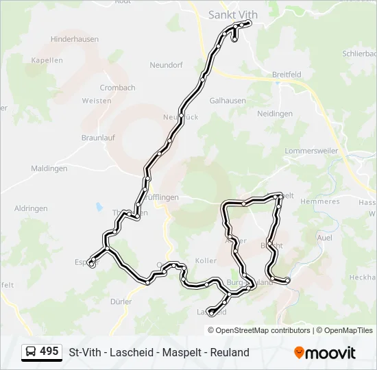 495 Bus Line Map