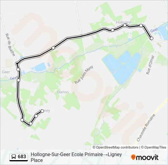 683 Bus Line Map