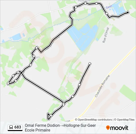 683 Bus Line Map