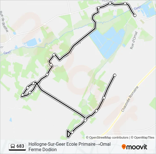 683 Bus Line Map