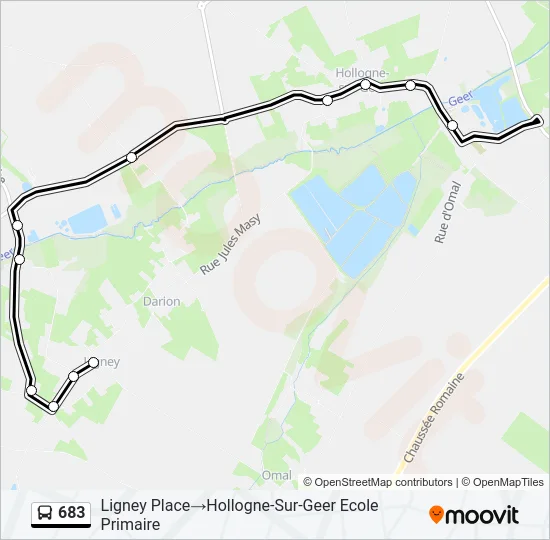 683 Bus Line Map