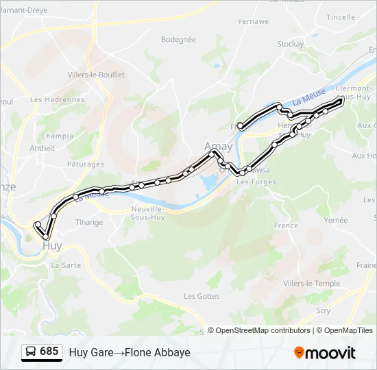 685 Bus Line Map