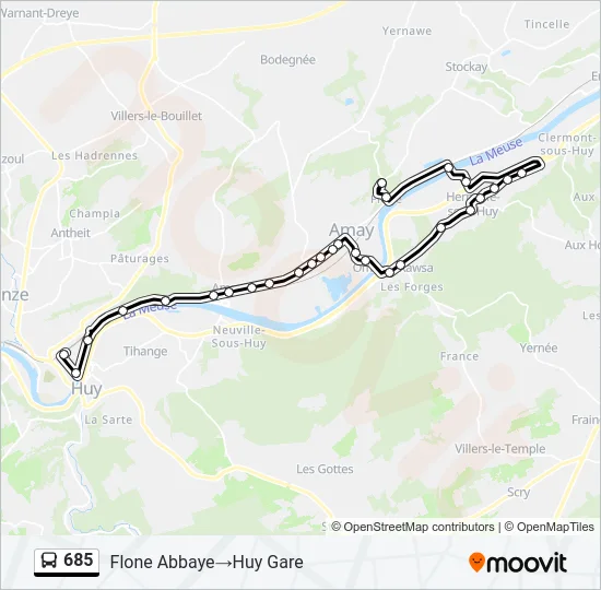 685 Bus Line Map