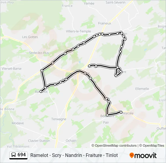 694 Bus Line Map