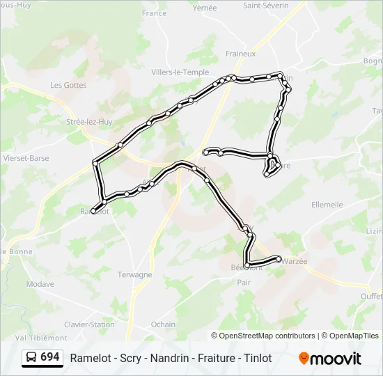 694 Bus Line Map