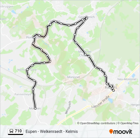 710 Bus Line Map
