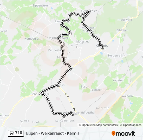 710 Bus Line Map