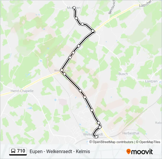710 Bus Line Map