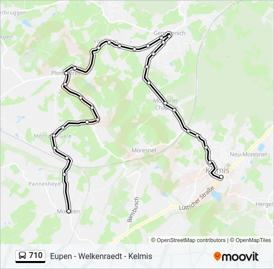 710 Bus Line Map