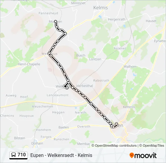 710 Bus Line Map