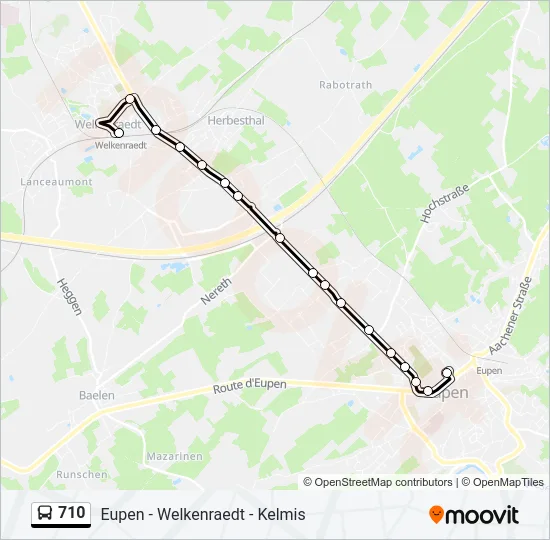 710 Bus Line Map