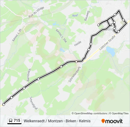 715 Bus Line Map