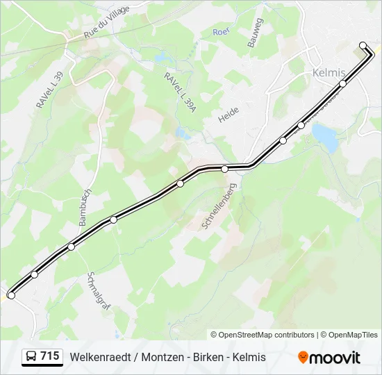 715 Bus Line Map