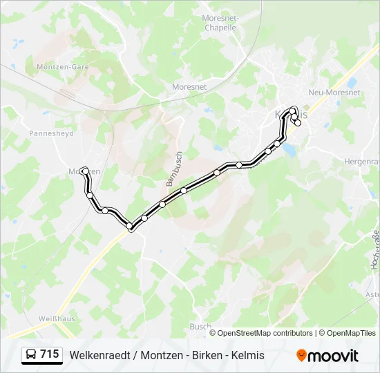 715 Bus Line Map