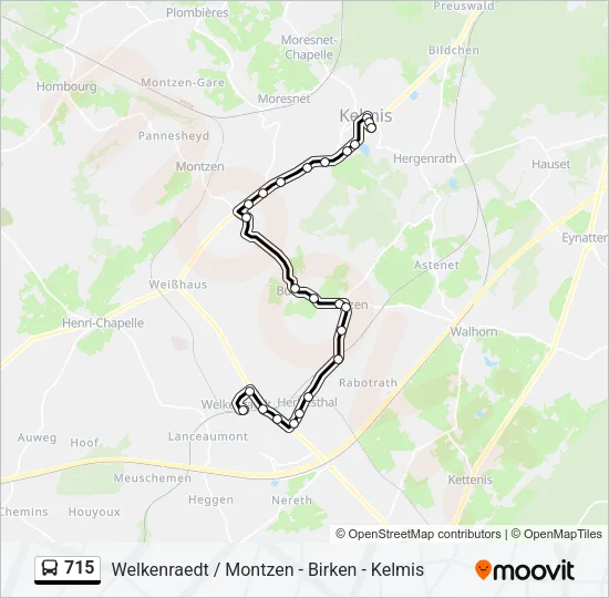 715 Bus Line Map