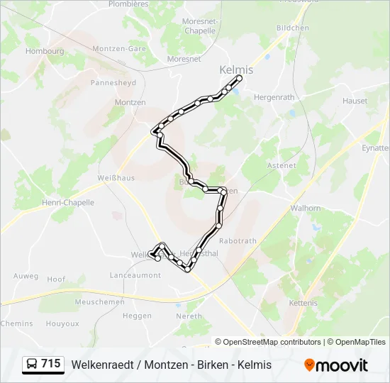 715 Bus Line Map