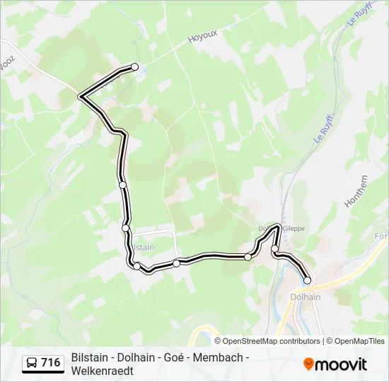 716 Bus Line Map