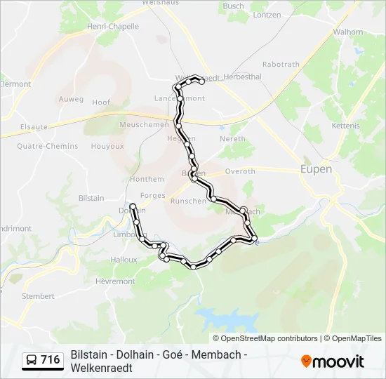 716 Bus Line Map