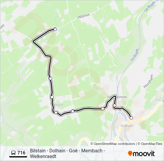 716 Bus Line Map