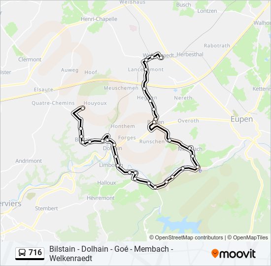 716 bus Line Map