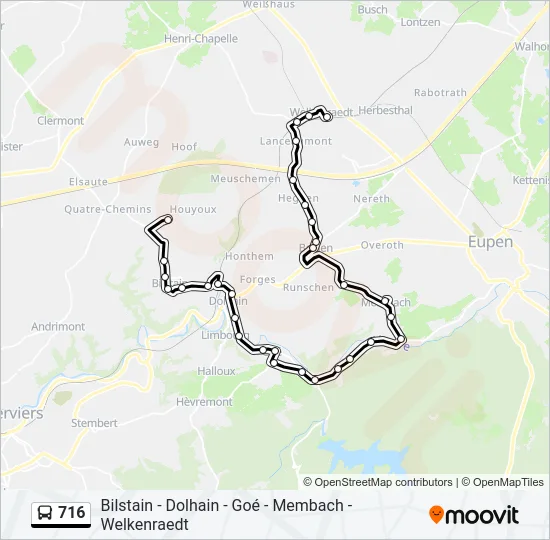 716 Bus Line Map