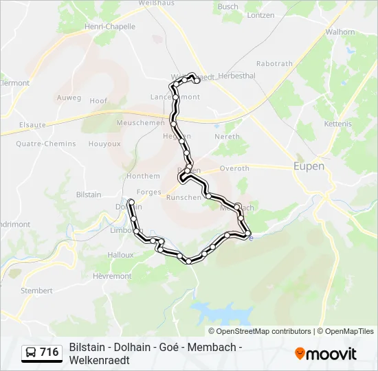 716 Bus Line Map