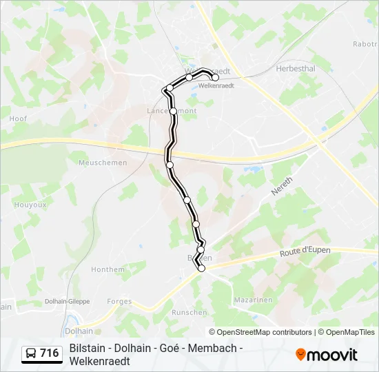 716 Bus Line Map